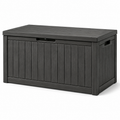 Garten-Aufbewahrungsbox aus Kunststoff mit Klappdeckel, 120 × 56 × 63 cm, Anthrazit